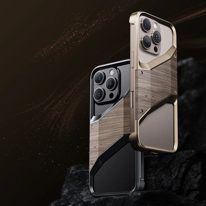 Luxury Wood Titanium Case